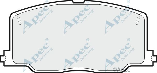 APEC BRAKING Комплект тормозных колодок, дисковый тормоз PAD593